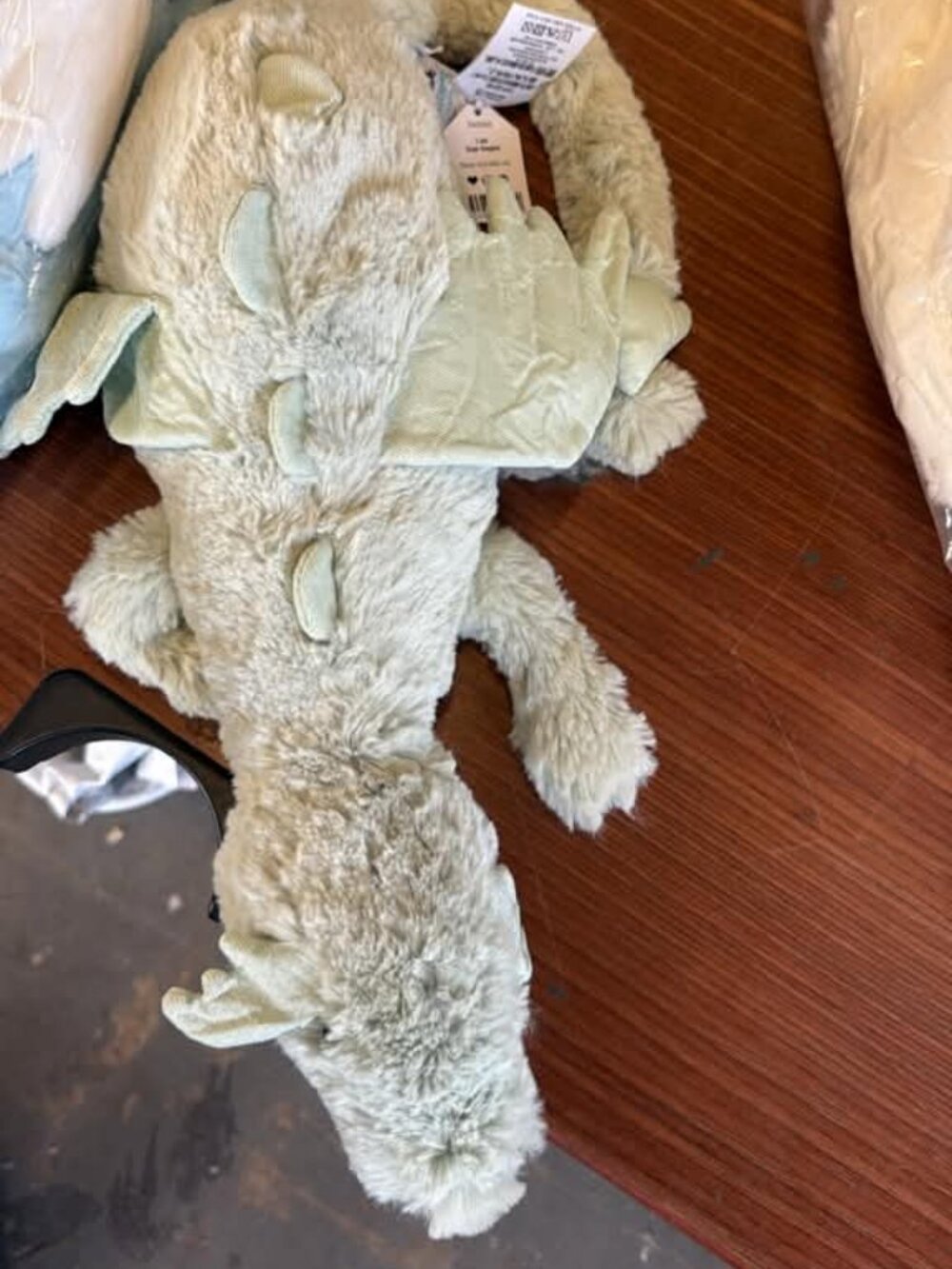 Sage Dragon Plush Stuffed Animal Green Winged Fantasy Soft Toy Baby